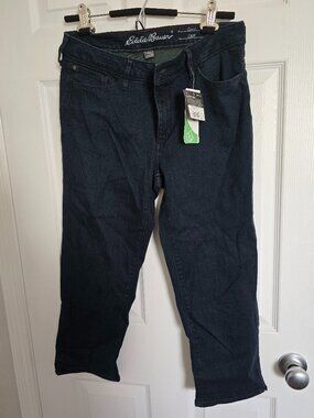 Eddie Bauer Cropped Dark Wash Jeans – NWT Size 10